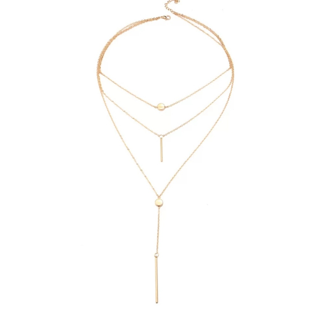 🍁4/$25🍁New Layered Bar Pendant Necklace - Picture 3 of 3